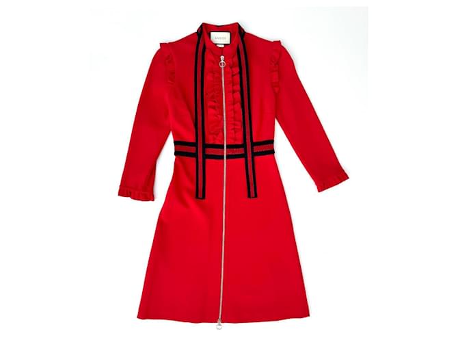 Gucci Vestiti Rosso Viscosa Joli Closet