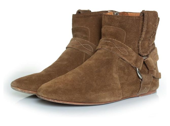 Botines de ante caqui Isabel Marant, Ralph Verde