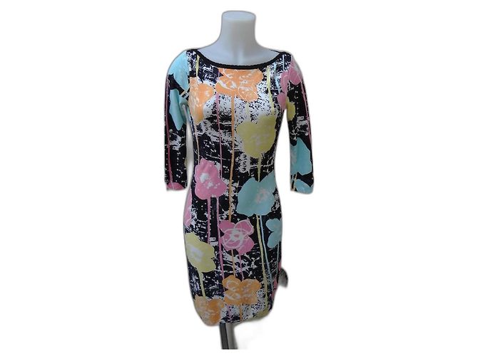 Vestido Blumarine de lã e viscose Multicor