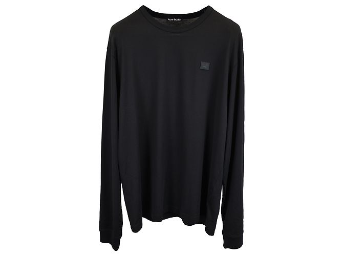 T-shirt à manches longues Patch d'Acne Studios en coton noir