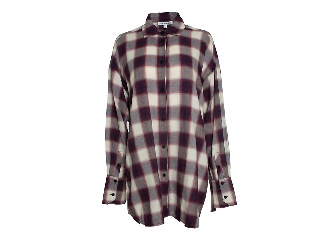 Autre Marque Elizabeth & James, Camisa de cuadros Blanco Roja