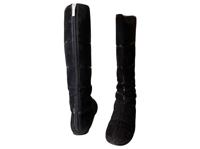 Stivali Dior in pelle nera Nero