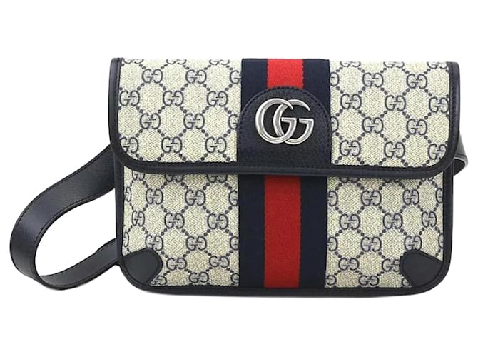 Gucci GG Marmont Navy Fanny Pack Navy blue Cloth  ref.1625015