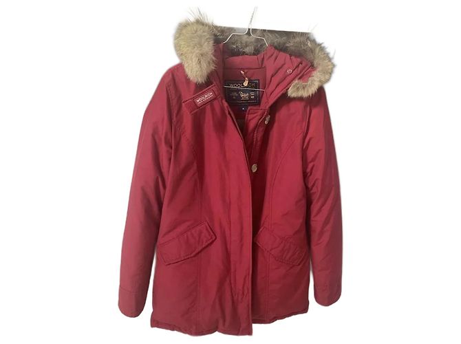 Parka Woolrich Roja de Algodón