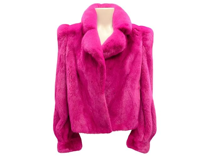 Autre Marque CO Magenta Mink Fur Jacket Purple  ref.1625891