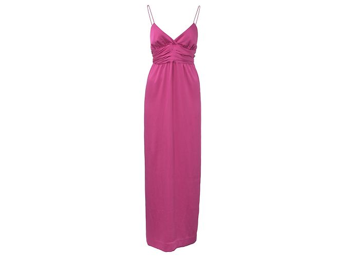 Ba&Sh Rixelle Long Backless Maxi Dress in Pink Polyester