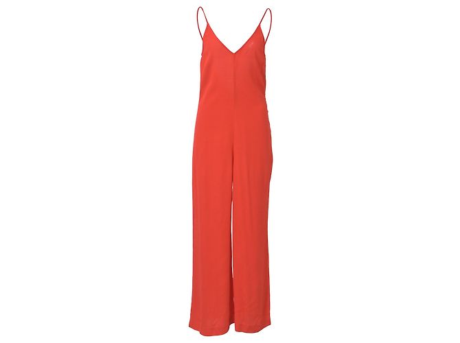 Ba&Sh Weitbeiniger Jumpsuit aus roter Viskose