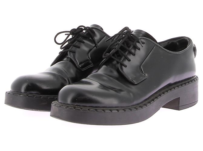 Sapatilhas Prada T.EU 38 Couro Preto