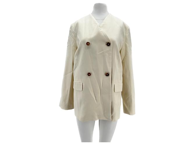 Autre Marque Loulou studio jackets T.International XS Cotton Cream  ref.1626062