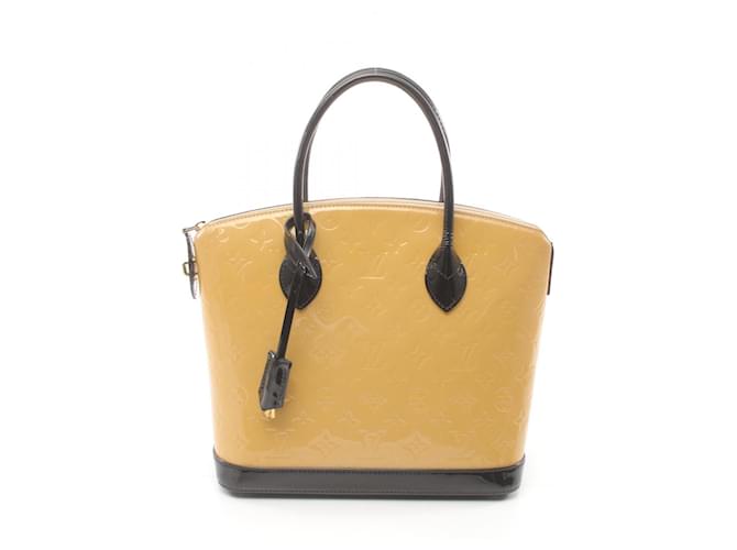 Louis Vuitton Lockit PM Handbag Black Beige Patent leather  ref.1626363