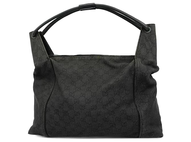 Outlet Gucci GG Monogram Black Denim Tote