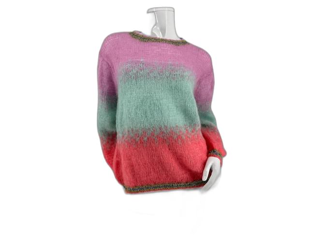 Autre Marque Rose Carmine Pink Multiple colors Coral Light green Wool Mohair  ref.1627052