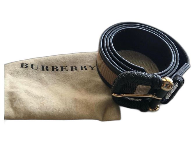 Burberry Cinture Nero Pelle