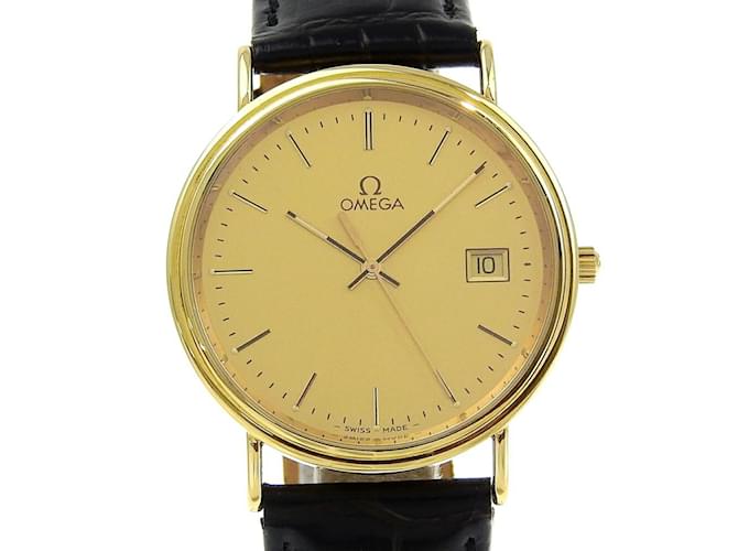OMEGA 18K Yellow Gold Quartz Wristwatch  ref.1627078