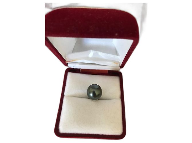 Autre Marque Collana con Pendente di Perle Nero