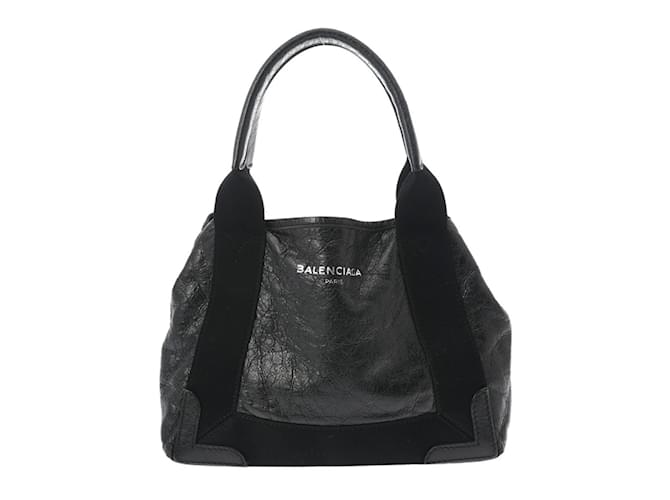 ハンドバッグ BALENCIAGA BLACK FABRIC NAVY CABAS XS HANDBAG Balenciaga 'navy Cabas Xs' Tote Bag | italist