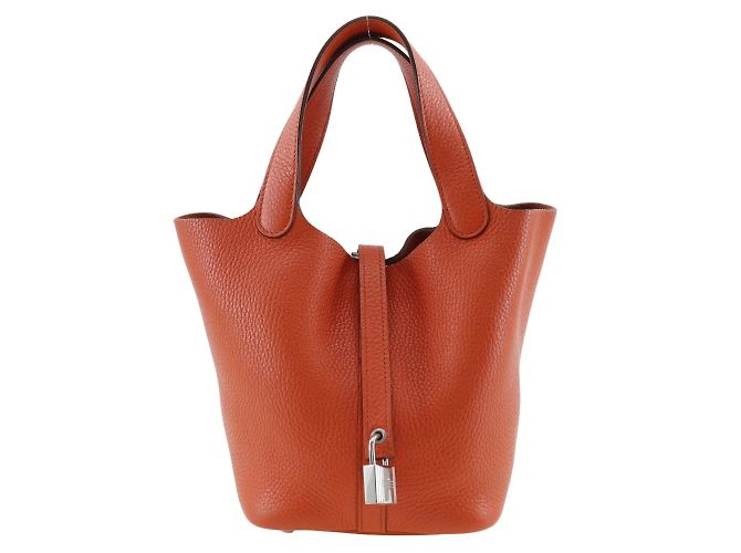 Hermès Bolsa Hermes Picotin Lock PM Laranja