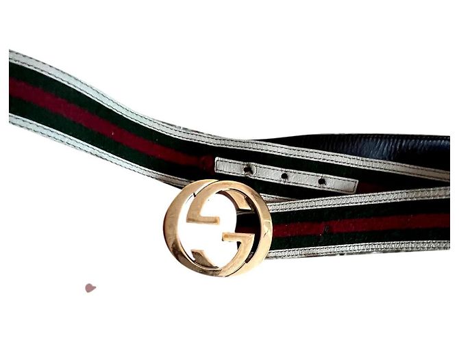 Cintura Gucci Pelle Rosso Scuro Bordò