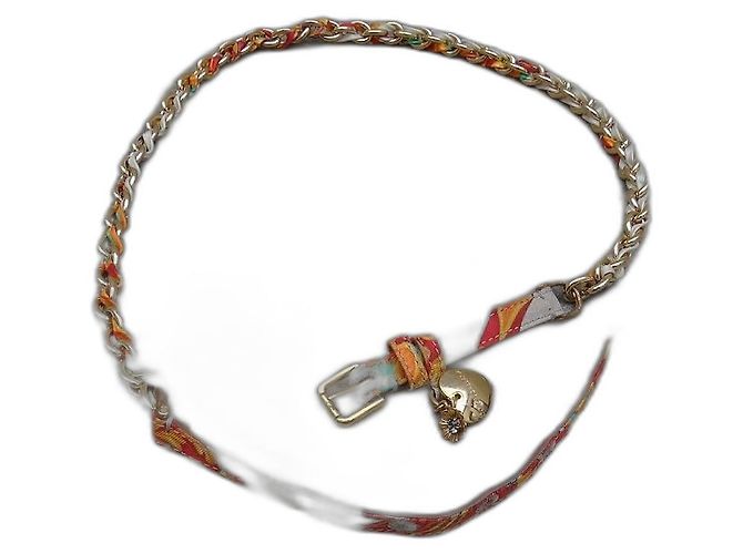 Dolce & Gabbana Belt Leather Chain Cloth Multi Color Multiple colors