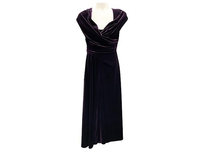 Autre Marque Talbot Runhof Purple Velvet Cocktail Dress  ref.1628151