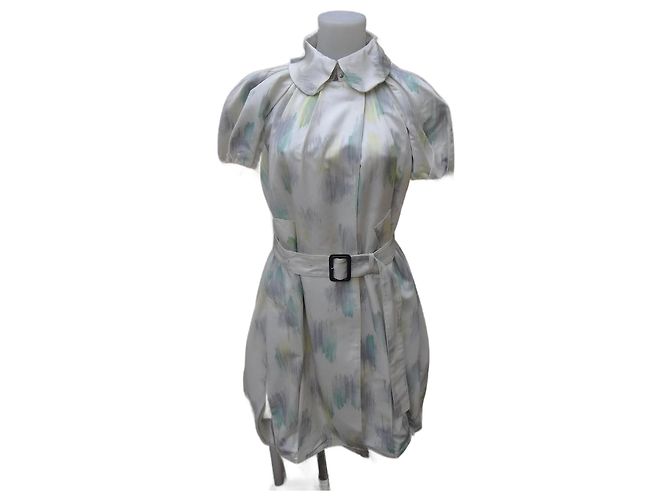 Abrigo oversize Burberry Prorsum de algodón y seda Multicolor