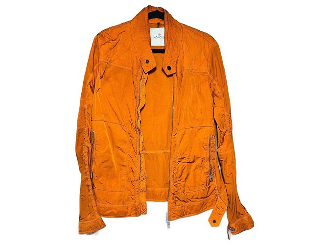 Moncler Flacher Jacket Orange Polyamide Men