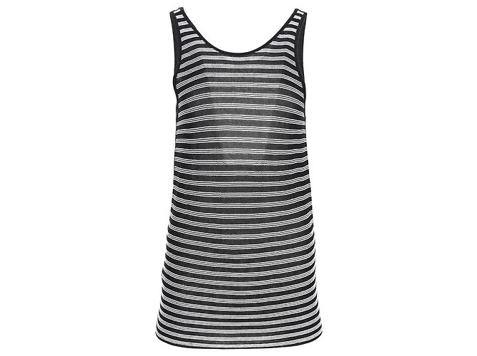 Canotta a righe in maglia nera e bianca in rayon di Alexander Wang Multicolore