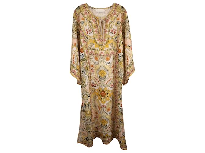 【ZIMMERMANN】laurel floral-print リネンボイル kaftan Laurel Linen Kaftan Midi Dress By Zimmermann | Moda Operandi