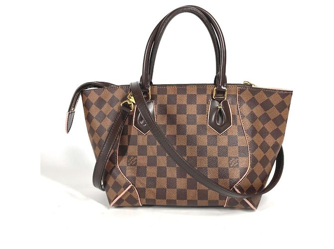 Bolsa Louis Vuitton Damier Kaisa PM Marrom Rosa