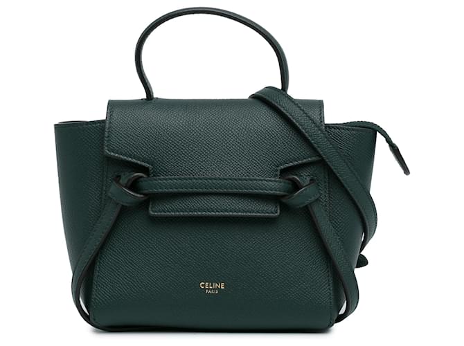 Celine Celine Green Pico Belt Bag Dark green Leather Pony style calfskin ref.1628599 Joli Closet