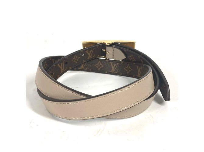 Reversible Monogram Gürtel von Louis Vuitton Braun Beige