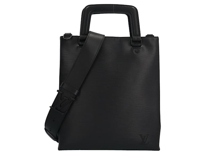Louis Vuitton Sac Plat Fold Epi Shoulder Bag Black Leather  ref.1628783