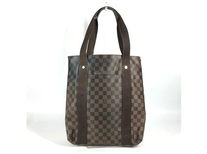 Bolsa de Ombro Louis Vuitton Damier Cabas Bobur Marrom Damier ebene