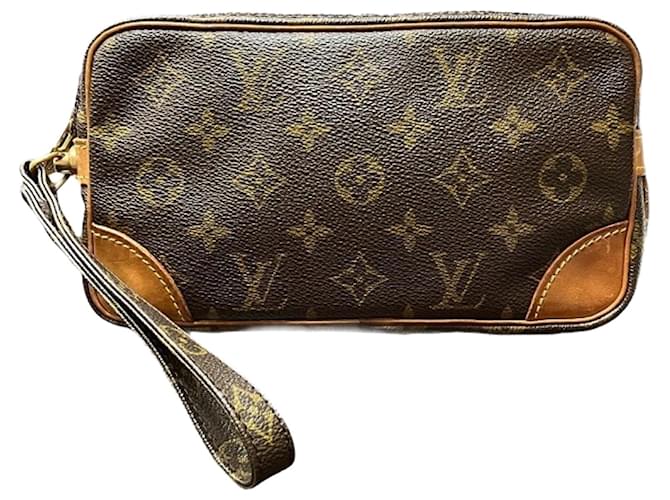 Bolsa Louis Vuitton Monogram Marly Dragonne PM Marrom Couro envernizado  ref.1628842
