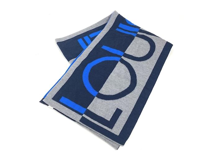 Louis Vuitton M71240 Echarpe LV Horizon Scarf Brown Navy blue Wool  ref.1628864