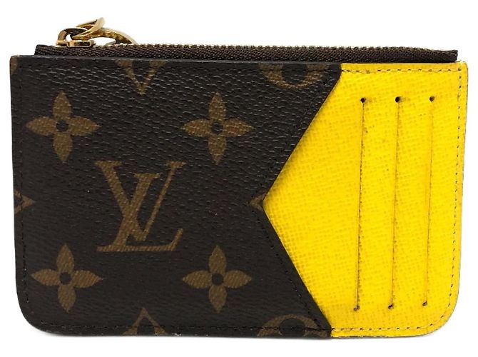 Monedero Monogram Louis Vuitton Castaño Amarillo Monograma