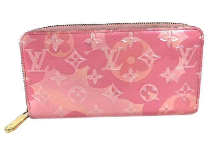 Cartera Zippy Monogram Vernis Louis Vuitton Rosa