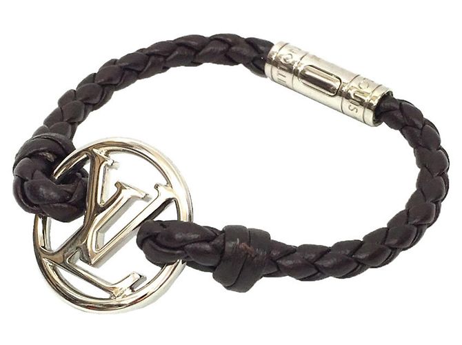 Braunes Leder Charm-Armband von Louis Vuitton