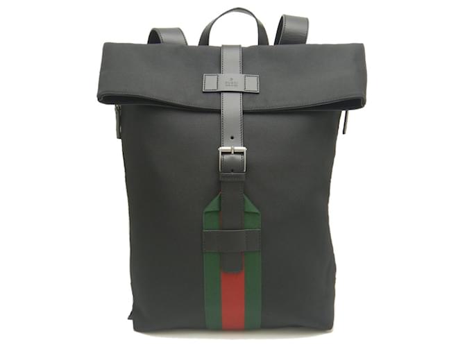 Gucci Black Nylon Canvas Backpack Cloth ref.1629247 Joli Closet