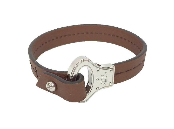 Bracciale in pelle Louis Vuitton Marrone