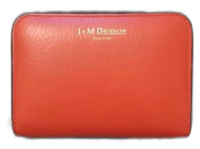 Autre Marque J & M Davidson ENGLAND Geldbörse Orange Leder