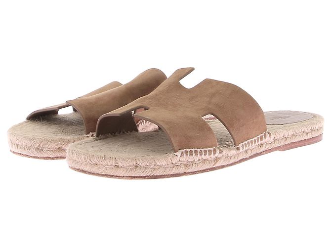 Hermès HERMES  Espadrilles T.EU 44 Leather Brown