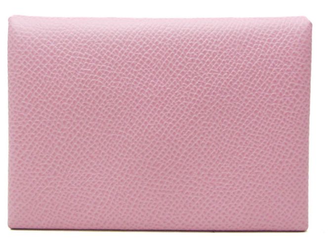 Portafoglio in pelle Epsom Calvi Duo di Hermès Rosa