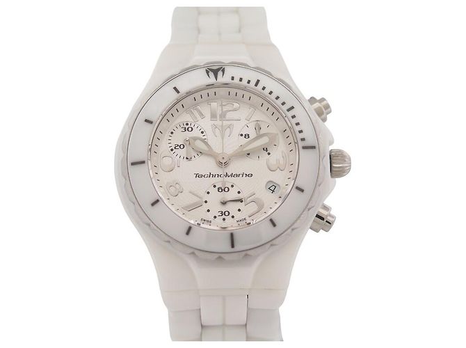 TECHNOMARINE WHITE CERAMIC WATCH TC07060662 39MM QUARTZ CERAMIC WATCH