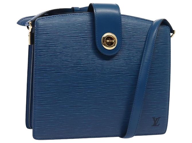 LOUIS VUITTON Borsa a Spalla Capuchin Epi Blu M52345 LV Auth ep5571