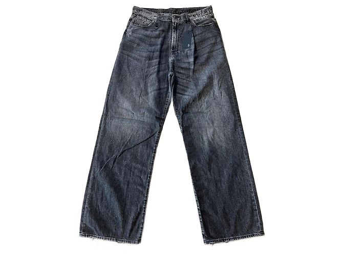 R13 Damon Pantalón de pierna ancha plisado Negro