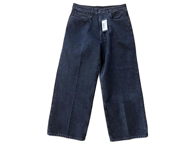 R13 D'Arcy Jeans mit hoher Taille Schwarz