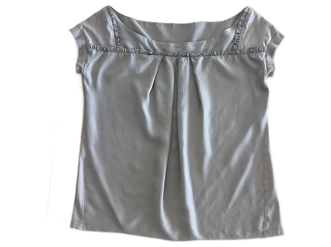 top en beige bimatérial Adolfo Dominguez talla 36-38