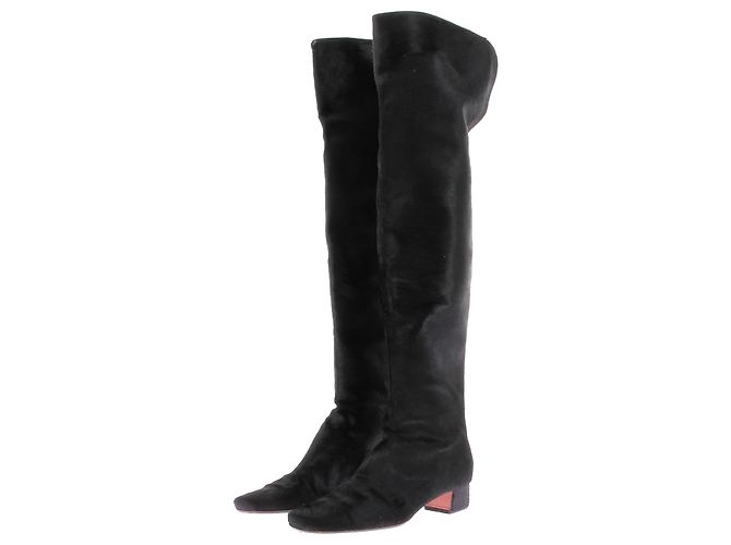 Botas Alaïa T.EU 37 em couro de bezerro estilo pônei Preto