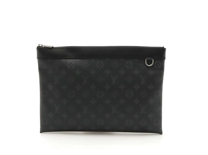 Louis Vuitton Monogram Eclipse Pochette Discovery Clutch Bag Cloth  ref.1631766